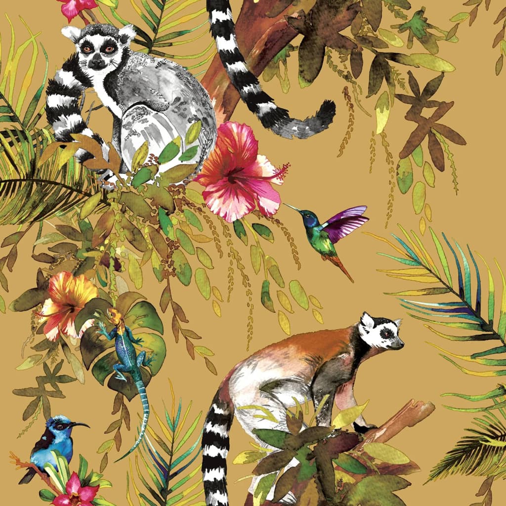 DUTCH WALLCOVERINGS Tapet „Lemur”, ocru - Lando