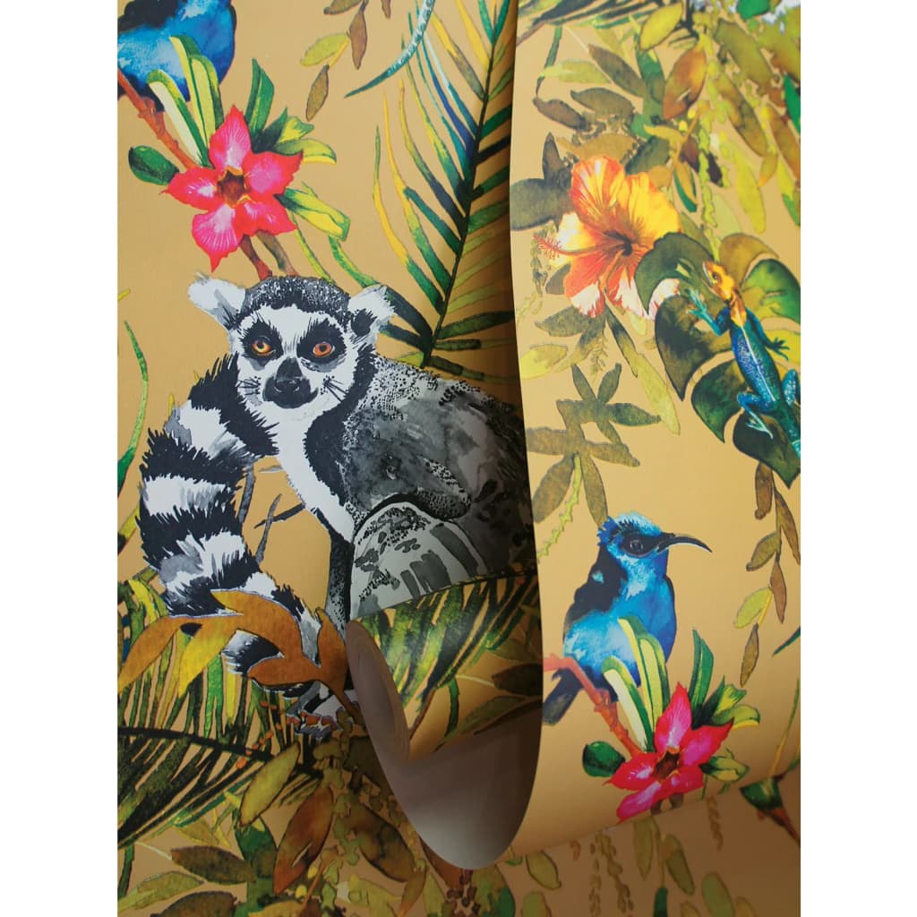 DUTCH WALLCOVERINGS Tapet „Lemur”, ocru - Lando