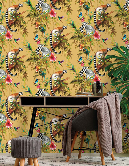 Încărcați imaginea în vizualizatorul Galerie, DUTCH WALLCOVERINGS Tapet „Lemur”, ocru - Lando
