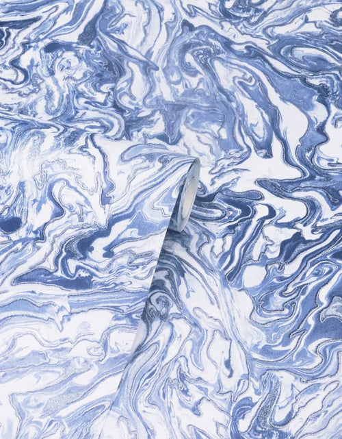 Încărcați imaginea în vizualizatorul Galerie, DUTCH WALLCOVERINGS Tapet &quot;Liquid Marble&quot;, albastru Lando - Lando
