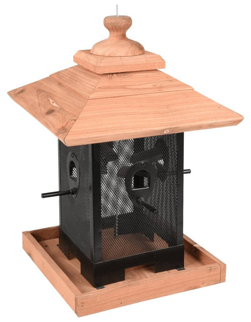Încărcați imaginea în vizualizatorul Galerie, FLAMINGO Siloz de hrănire păsări „Zulma”, 22 cm, negru și maro, lemn Lando - Lando
