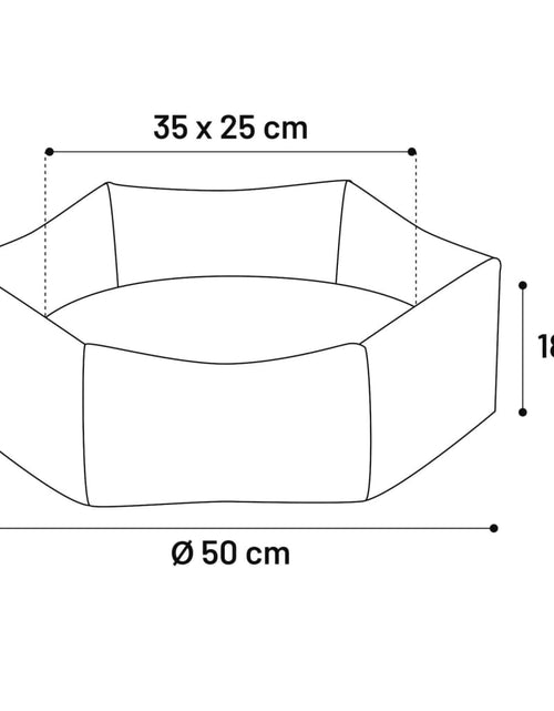 Загрузите изображение в средство просмотра галереи, FLAMINGO Pat pentru câini cu fermoar „Ziva” hexagonal 60x20 cm, ocru - Lando
