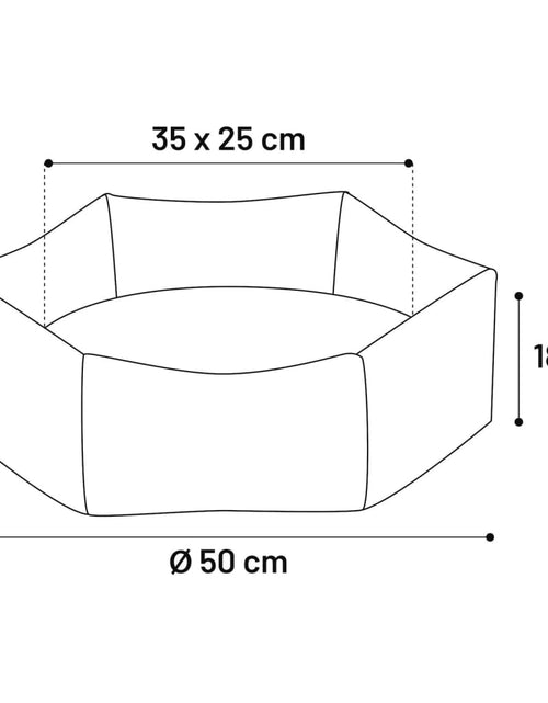 Загрузите изображение в средство просмотра галереи, FLAMINGO Pat pentru câini cu fermoar „Ziva” hexagonal 50x18 cm, ocru - Lando
