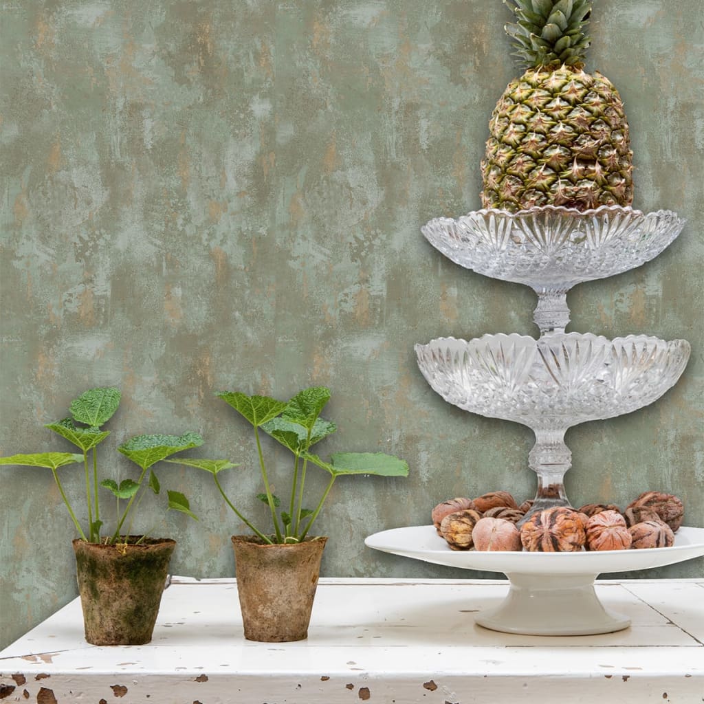 DUTCH WALLCOVERINGS Tapet model beton, verde TP1010