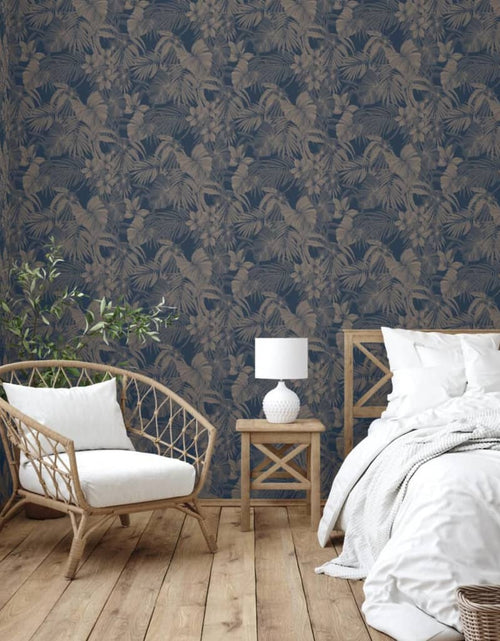 Загрузите изображение в средство просмотра галереи, DUTCH WALLCOVERINGS Tapet „Joelle”, argintiu și albastru - Lando
