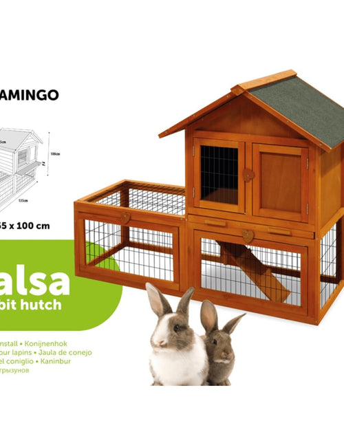 Загрузите изображение в средство просмотра галереи, FLAMINGO Cușcă pentru iepuri &quot;Salsa&quot;, maro, 135x65x100 cm Lando - Lando
