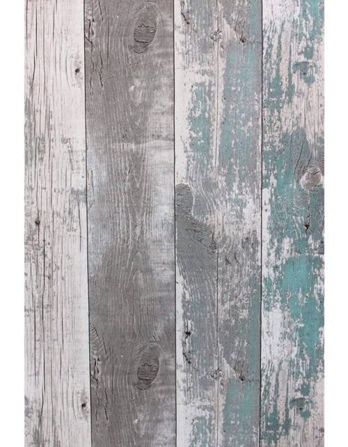 Încărcați imaginea în vizualizatorul Galerie, Noordwand Tapet &quot;Topchic Wooden Planks&quot;, gri închis și albastru - Lando
