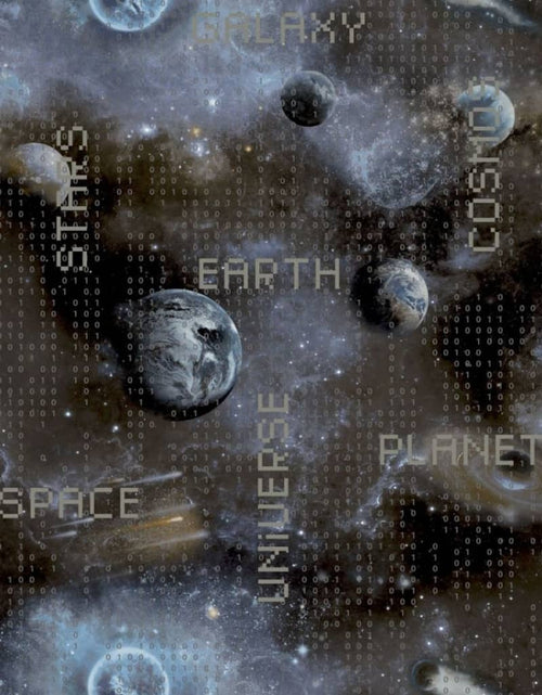 Încărcați imaginea în vizualizatorul Galerie, Noordwand Tapet &quot;Good Vibes Galaxy Planets and Text&quot;, albastru/negru Lando - Lando

