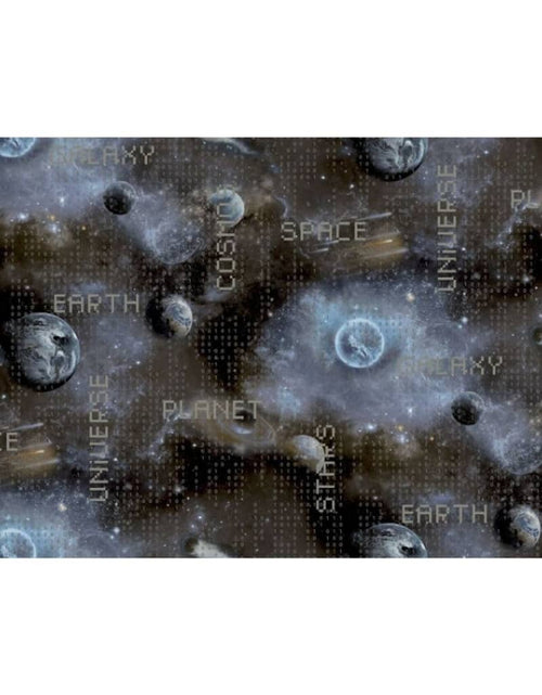 Загрузите изображение в средство просмотра галереи, Noordwand Tapet &quot;Good Vibes Galaxy Planets and Text&quot;, albastru/negru Lando - Lando
