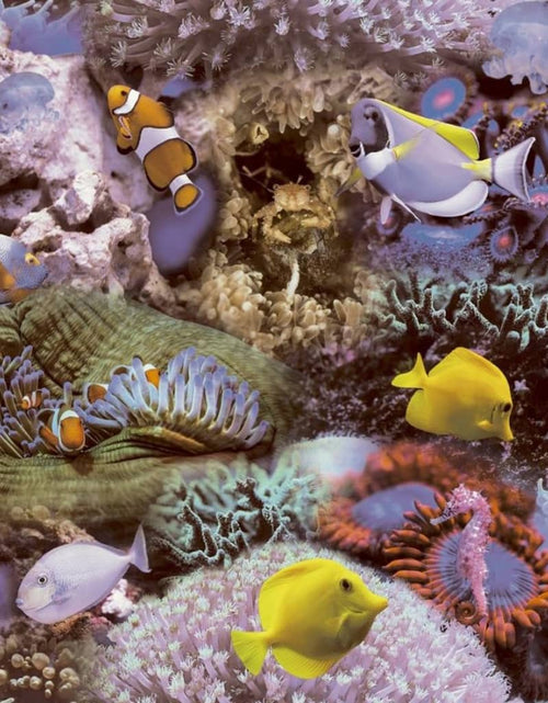 Загрузите изображение в средство просмотра галереи, Noordwand Tapet „Good Vibes Coral and Tropical Fish”, galben și violet - Lando
