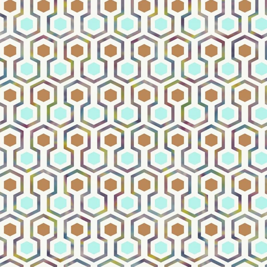 Noordwand Tapet „Good Vibes Hexagon Pattern”, verde și portocaliu - Lando
