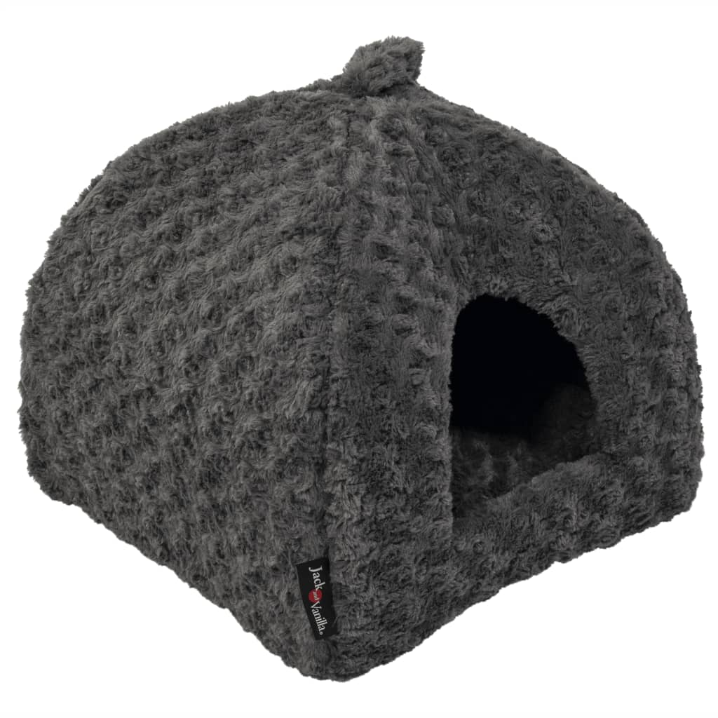 Jack and Vanilla Iglu pentru animale Softy XS rosette gri 40x40x40 cm - Lando