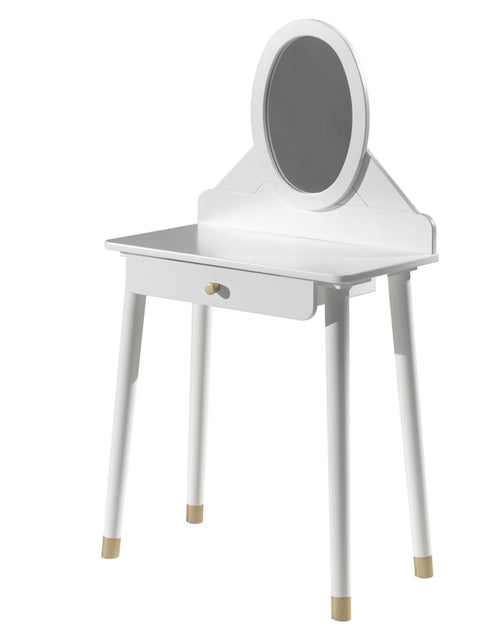 Încărcați imaginea în vizualizatorul Galerie, Vipack Masă de toaletă pentru copii &quot;Billy&quot;, cu oglindă, alb, lemn - Lando
