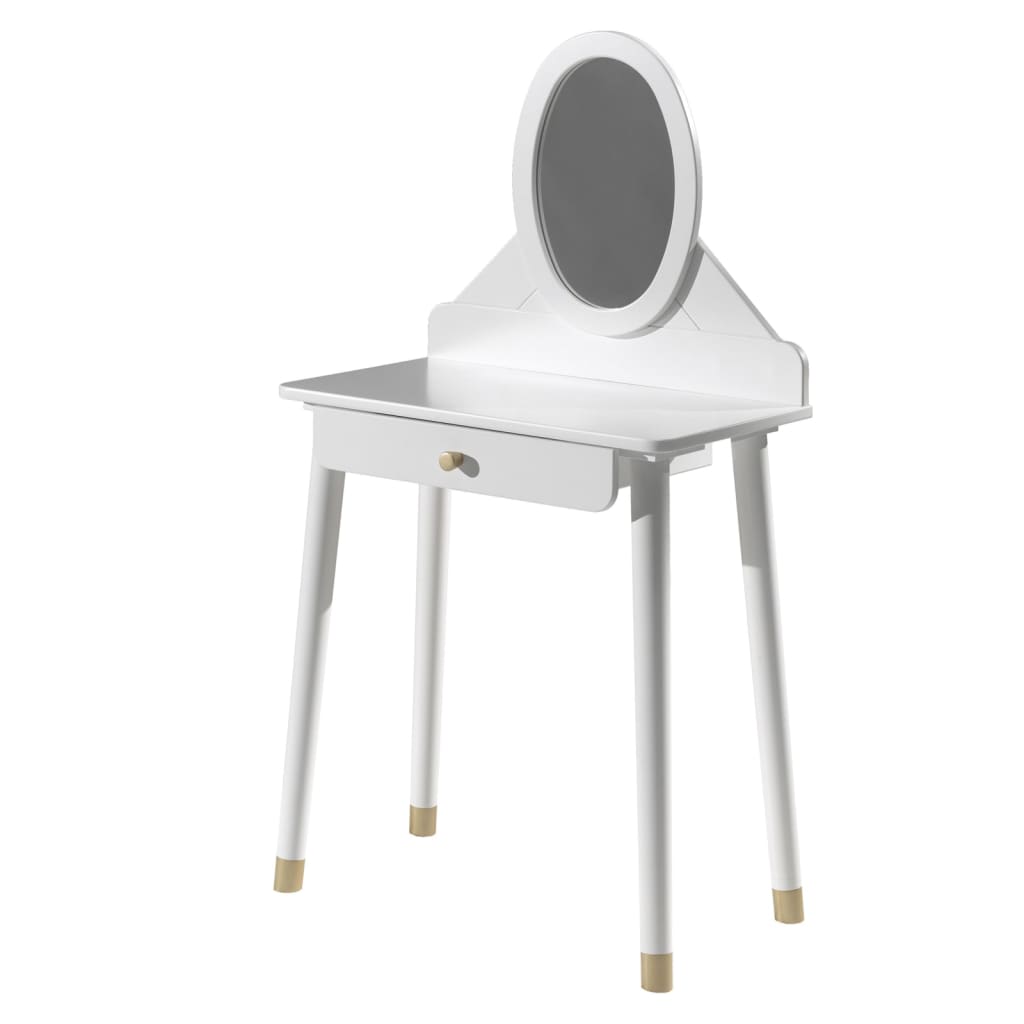 Vipack Masă de toaletă pentru copii "Billy", cu oglindă, alb, lemn - Lando