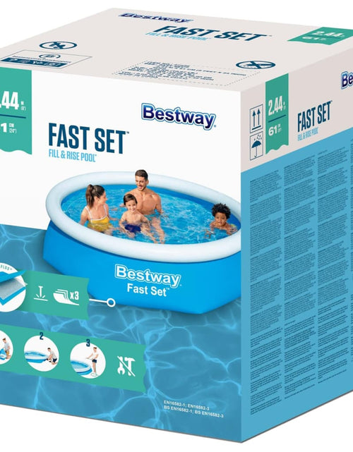 Încărcați imaginea în vizualizatorul Galerie, Bestway Piscină gonflabilă Fast Set, 244x66 cm, rotundă, 57265 Lando - Lando
