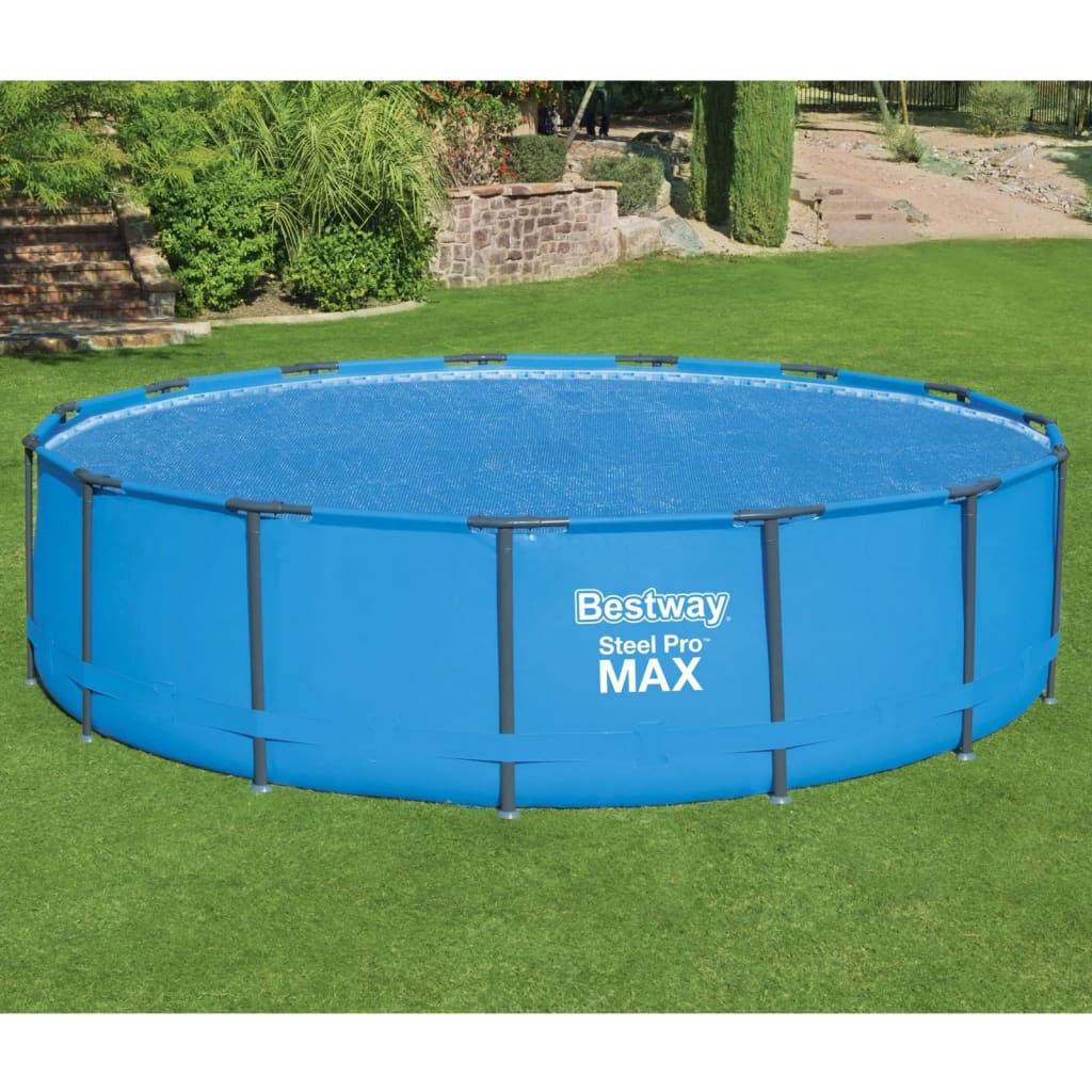 Bestway Husă solară pentru piscină Flowclear, albastru, 462 cm, rotund Lando - Lando