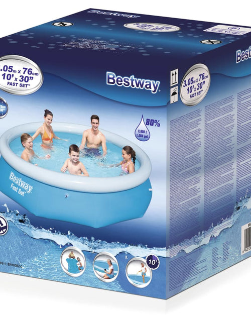 Загрузите изображение в средство просмотра галереи, Bestway Piscină gonflabilă Fast Set, 305 x 76 cm, rotundă, 57266 Lando - Lando
