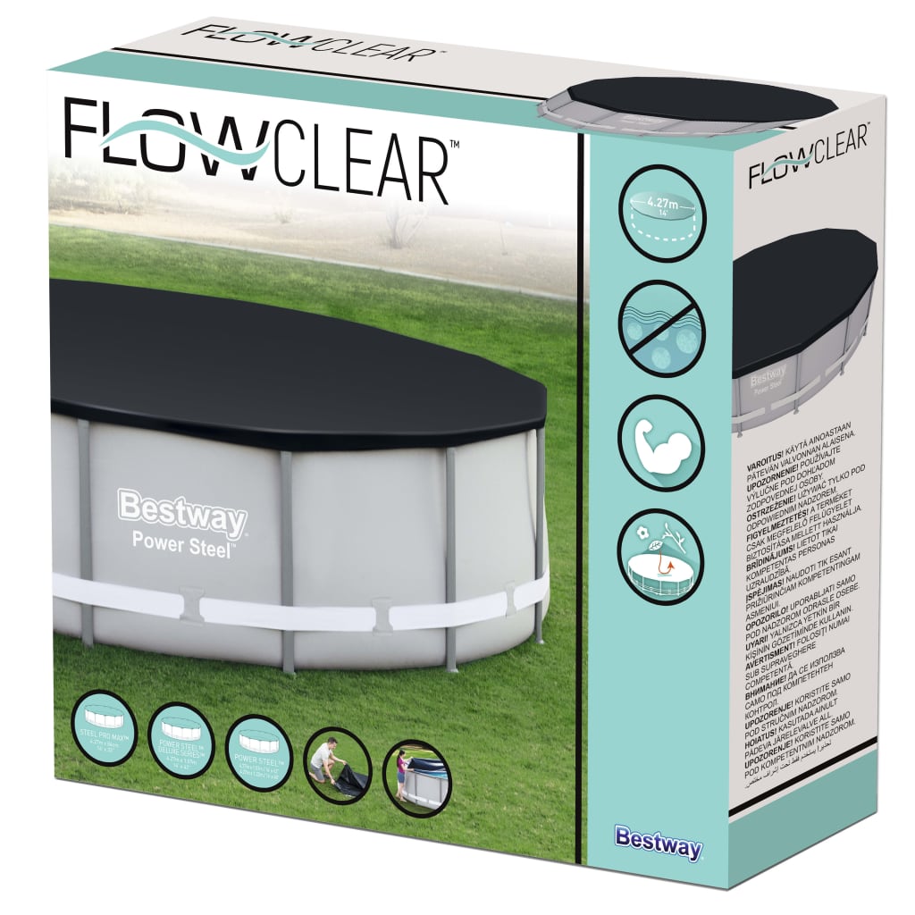 Bestway Prelată de piscină Flowclear, 427 cm Lando - Lando