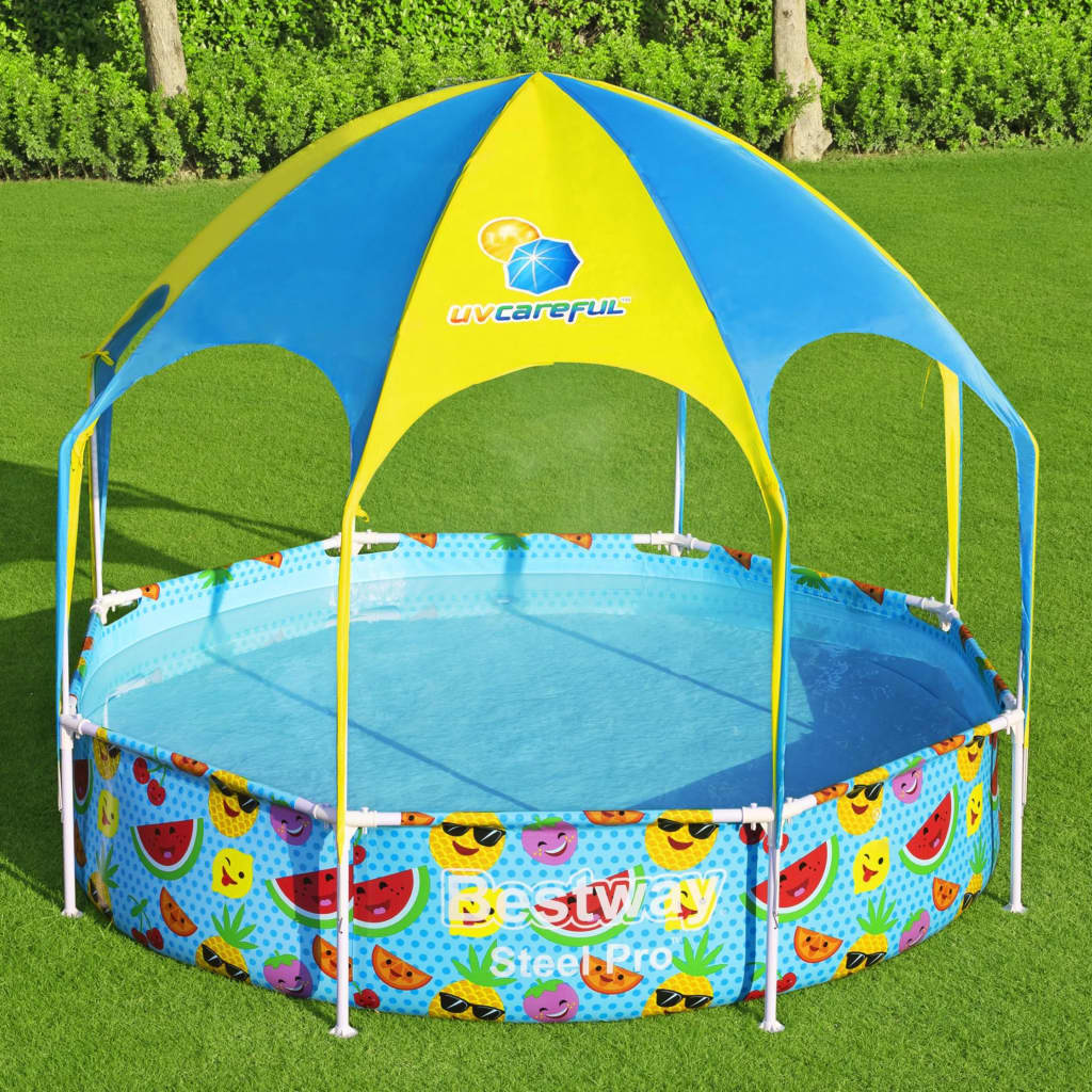 Bestway Piscină supraterană copii Steel Pro, protecție UV, 244x51 cm Lando - Lando