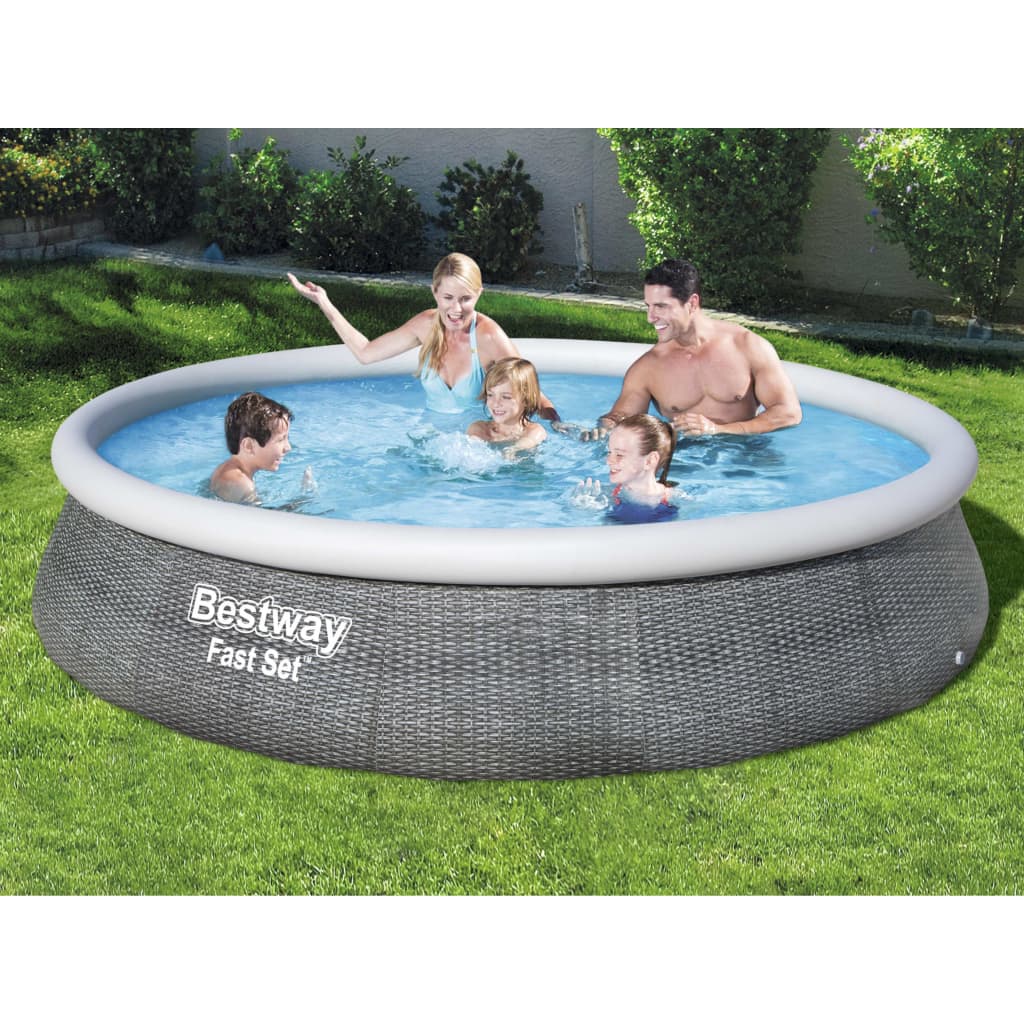 Bestway Set piscină gonflabilă Fast Set, cu pompă, 396 x 84 cm Lando - Lando