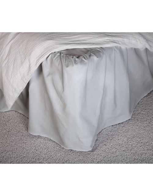 Încărcați imaginea în vizualizatorul Galerie, Venture Home Fustă de pat „Pixy”, 200x180 cm, gri deschis, bumbac - Lando
