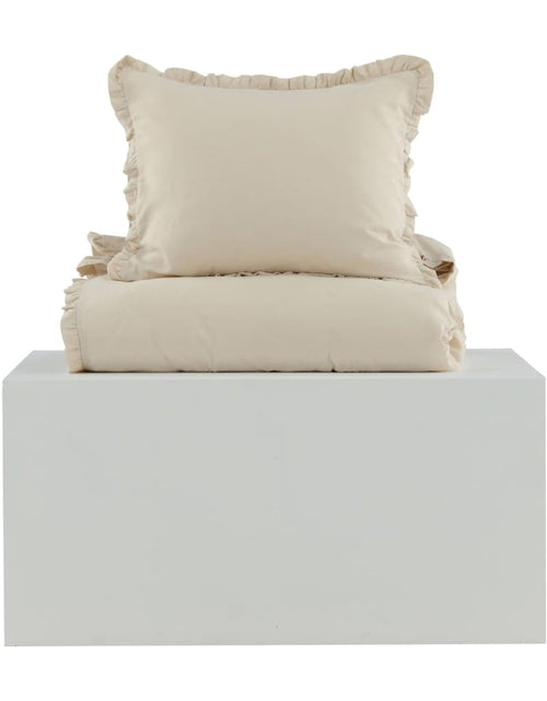 Încărcați imaginea în vizualizatorul Galerie, Venture Home Set lenjerie de pat „Lias”, 200x150 cm, bej, bumbac Lando - Lando
