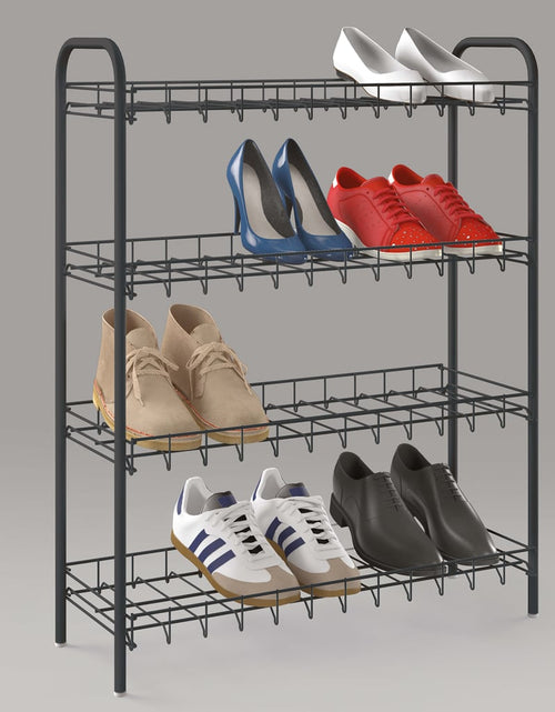 Загрузите изображение в средство просмотра галереи, Metaltex Pantofar cu 4 rafturi Shoe 4, negru - Lando
