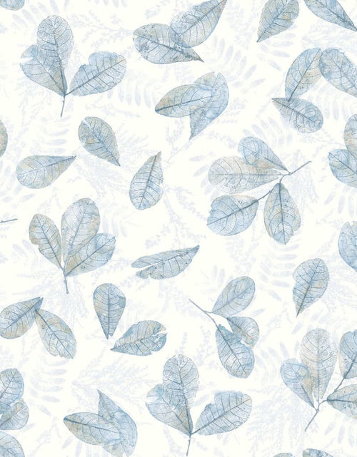 Încărcați imaginea în vizualizatorul Galerie, Noordwand Tapet „Evergreen Leaves”, alb și albastru Lando - Lando
