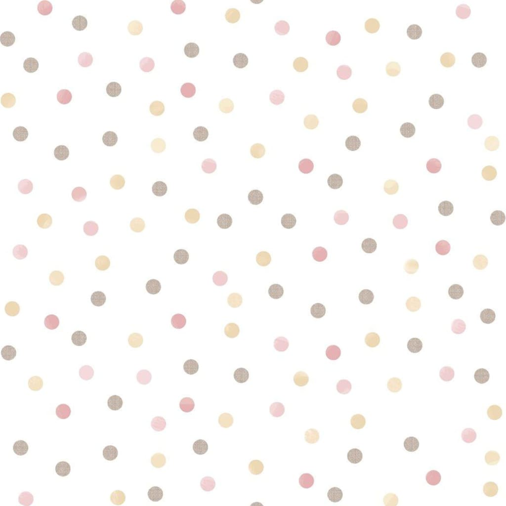 Noordwand Tapet „Mondo baby Confetti Dots”, roz, alb și maro - Lando