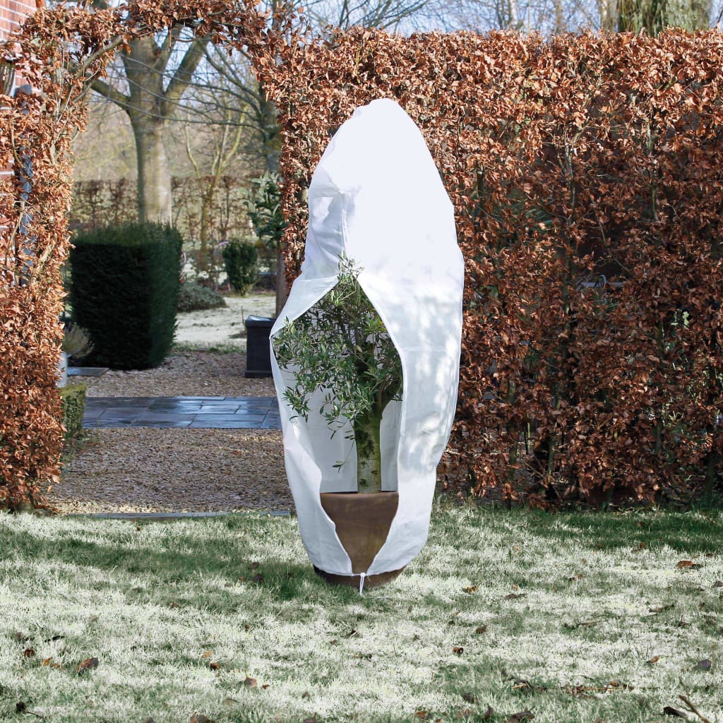 Nature Husă anti-îngheț din fleece cu fermoar alb 1,5x1,5x2 m, 70 g/m² Lando - Lando
