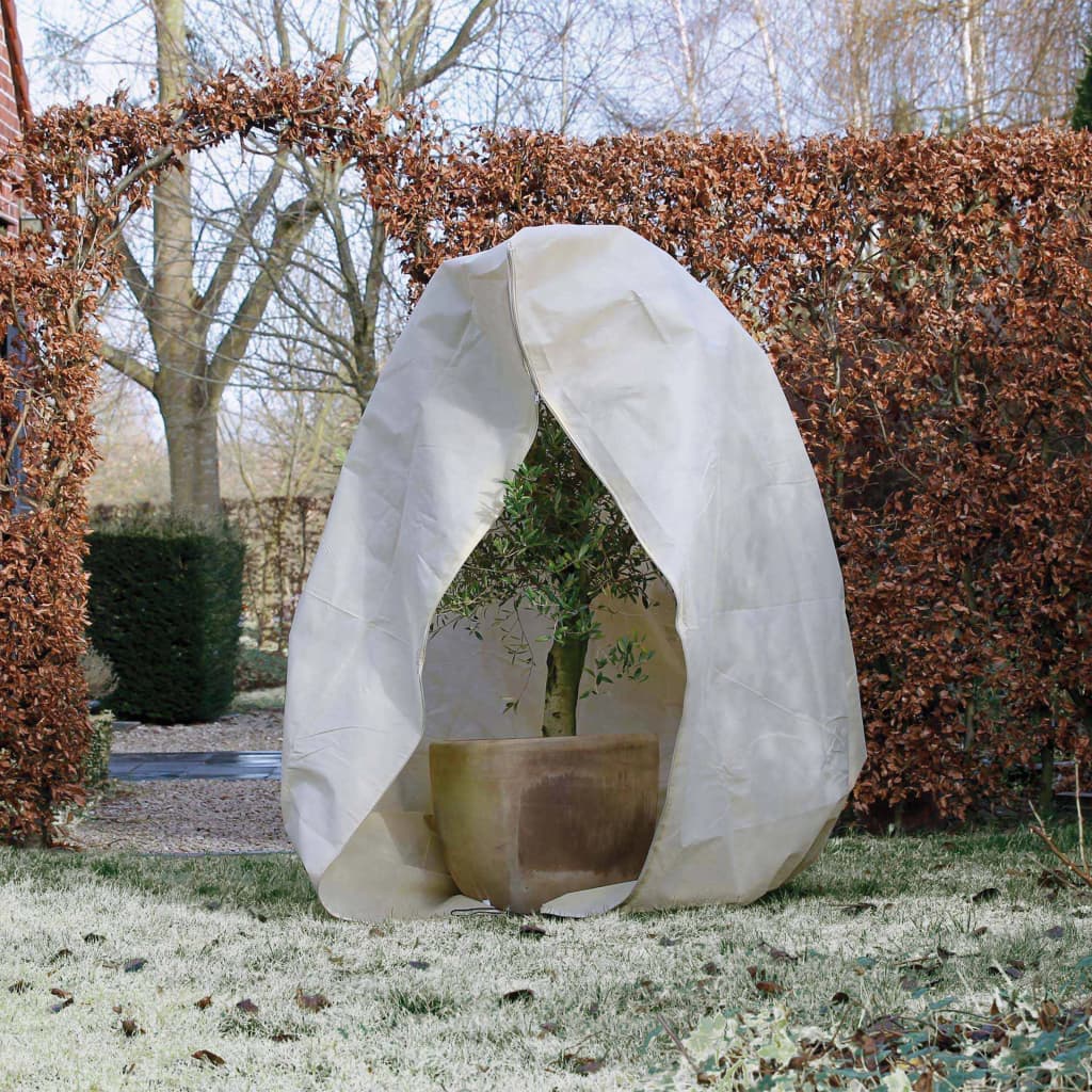 Nature Husă anti-îngheț din fleece cu fermoar bej 2x1,5x1,5 m, 70 g/m² Lando - Lando