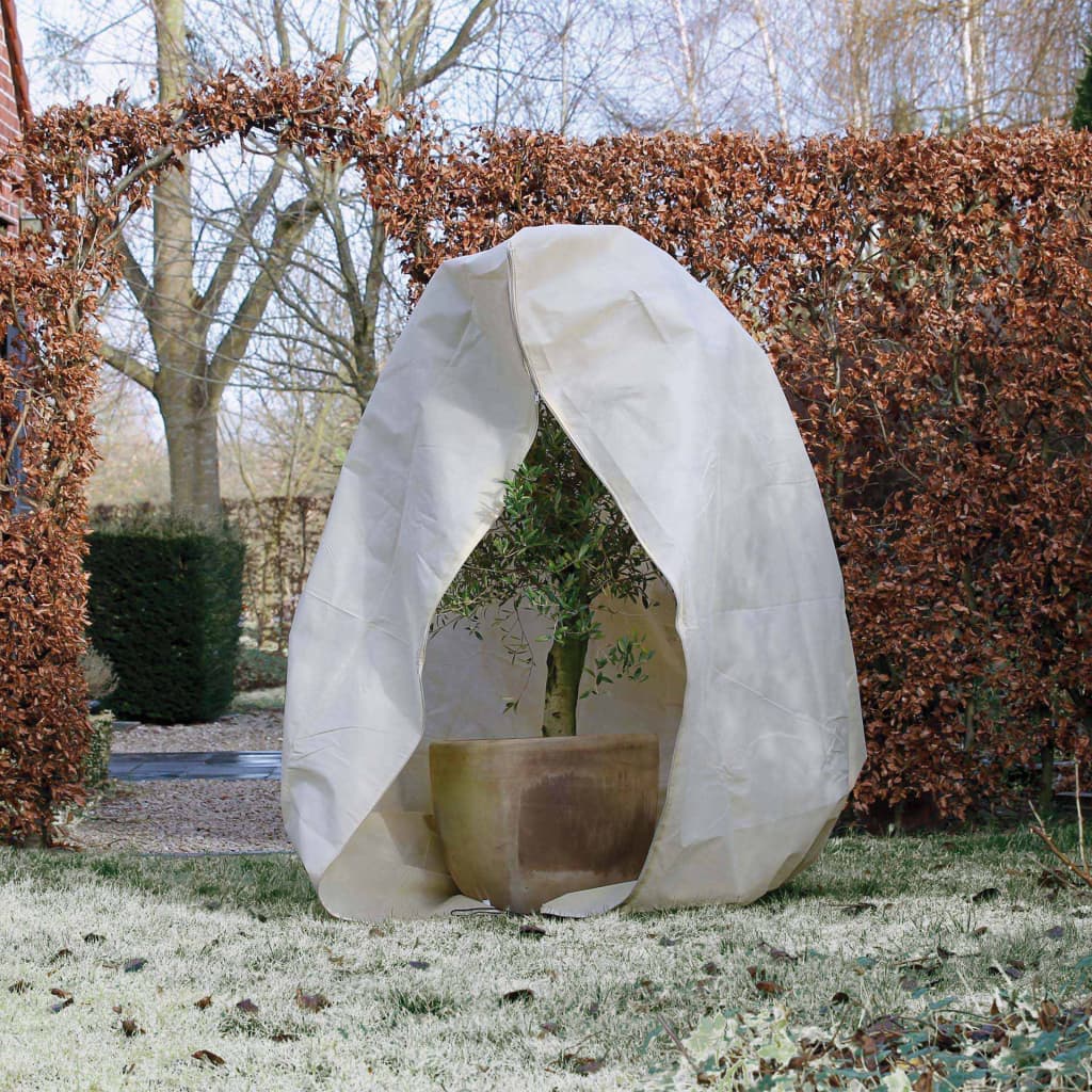 Nature Husă anti-îngheț din fleece cu fermoar bej 2 x 2,5 m 70 g/m² - Lando