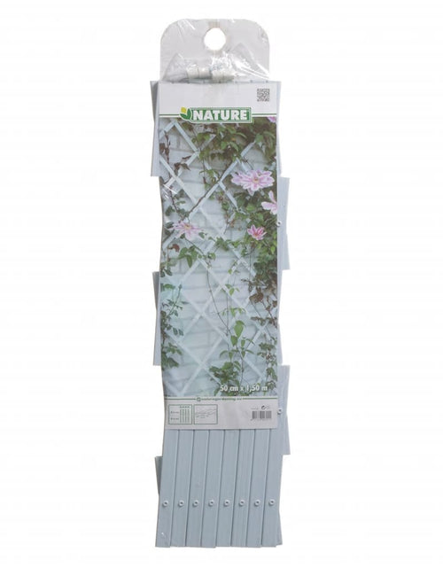Încărcați imaginea în vizualizatorul Galerie, Nature Gard de grădină tip Trellis, 50 x 150 cm PVC, alb, 6040701 - Lando
