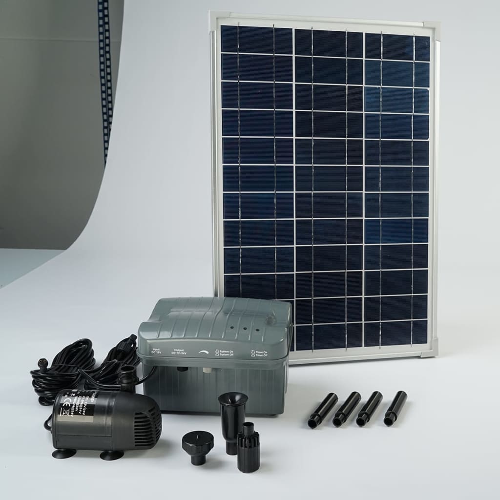Ubbink Set SolarMax 1000 cu panou solar, pompă și baterie 1351182 Lando - Lando