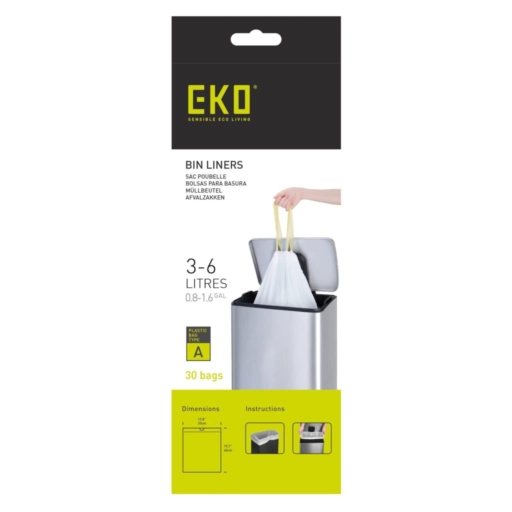 EKO Set saci de gunoi "A", alb, 3-6 L, 24x30 buc. Lando - Lando