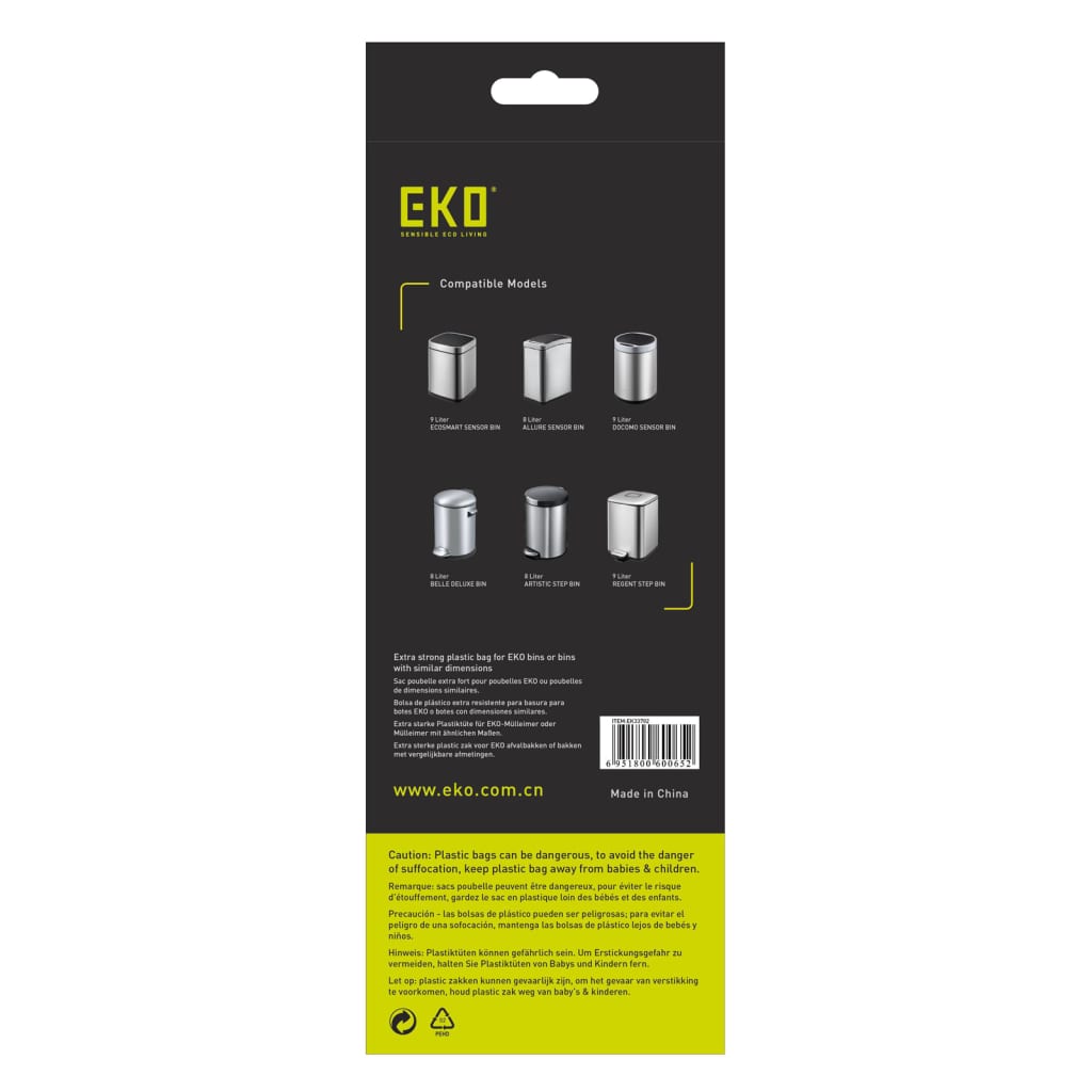 EKO Set saci de gunoi "B", alb, 7-9 L, 24x25 buc. Lando - Lando