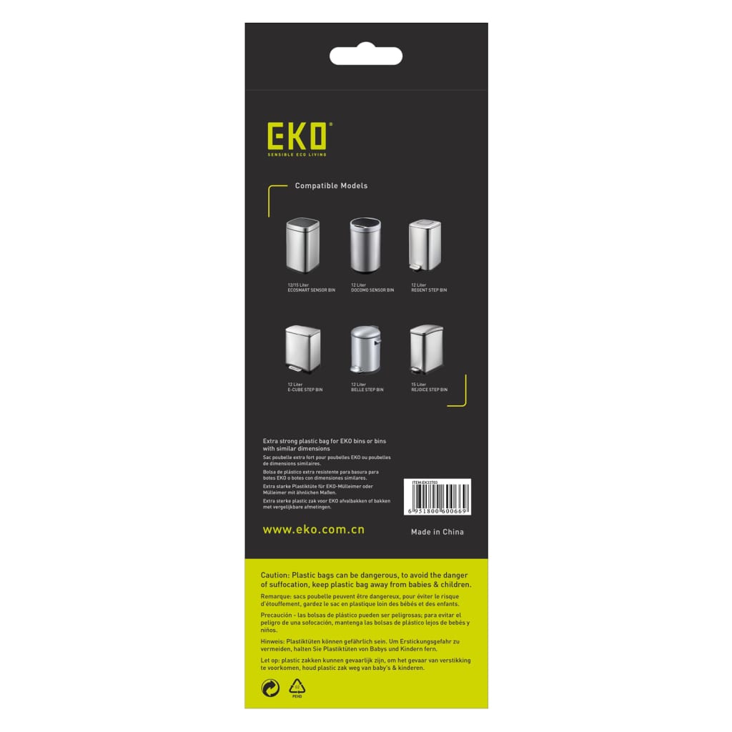 EKO Set saci de gunoi "C", alb, 10-15 L, 24x20 buc. Lando - Lando