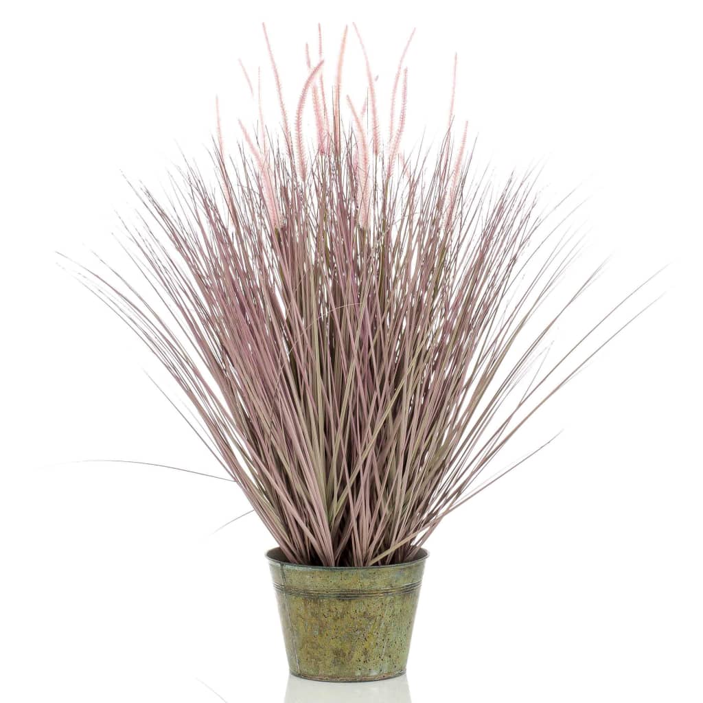 Emerald Iarbă artificială Pennisetum, 99 cm, în ghiveci de zinc Lando - Lando