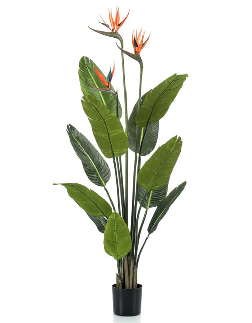 Загрузите изображение в средство просмотра галереи, Emerald Plantă artificială Pasărea paradisului ghiveci cu flori 120 cm
