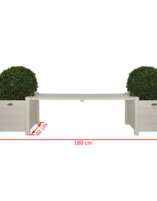 Загрузите изображение в средство просмотра галереи, Esschert Jardiniere cu bancă tip pod, alb, CF33W Lando - Lando
