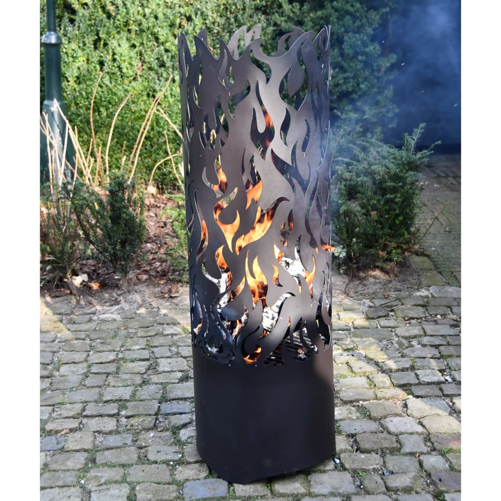 Esschert Design Coș de foc Flames, negru, oțel carbon FF408 Lando - Lando