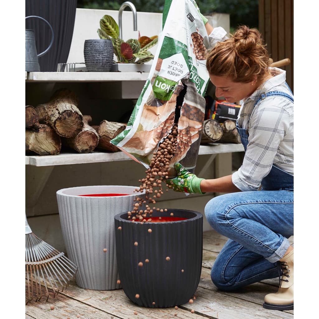 Capi Vas de plante Urban Tube, negru, 40x40 cm, conic, KBLT801 - Lando