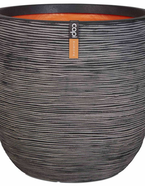 Загрузите изображение в средство просмотра галереи, Capi Jardinieră în formă de ou Nature Rib, antracit, 54x52 cm, KOFZ935 - Lando
