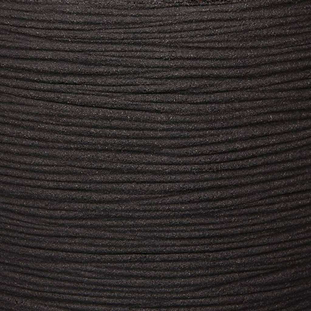 Capi Ghiveci elegant Nature Rib Deluxe, negru, 45x72 cm - Lando