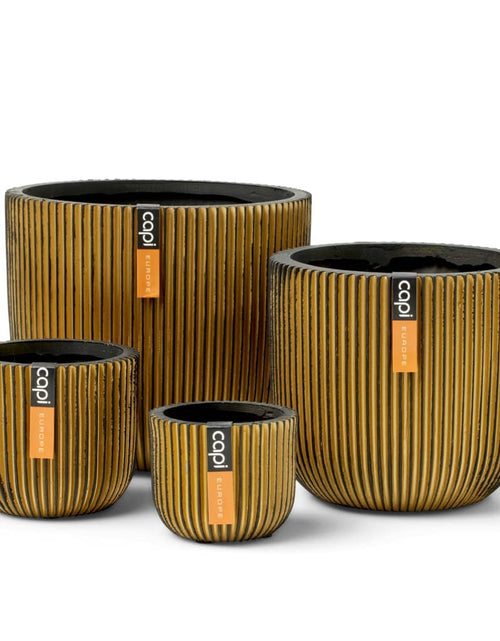 Încărcați imaginea în vizualizatorul Galerie, Capi Set de vaze în formă de bol, 4 piese, &quot;Groove&quot;, auriu - Lando
