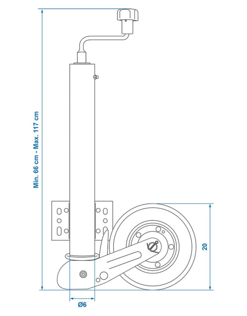 Încărcați imaginea în vizualizatorul Galerie, ProPlus Roată de manevră 60 mm cu anvelopă cauciuc solid 20x6cm 341505 - Lando
