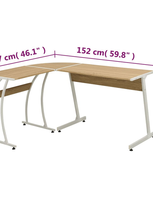 Încărcați imaginea în vizualizatorul Galerie, Birou de colț în formă de L, stejar Lando - Lando
