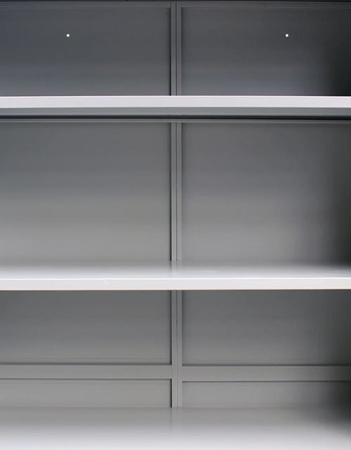 Загрузите изображение в средство просмотра галереи, Dulap de birou cu 2 uși din oțel 90x40x180 cm, gri - Lando
