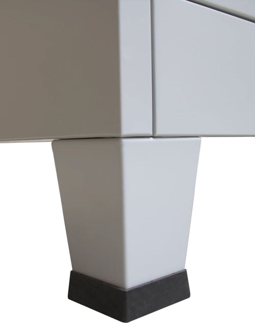 Încărcați imaginea în vizualizatorul Galerie, Dulap de birou cu 2 uși din oțel 90x40x180 cm, gri - Lando
