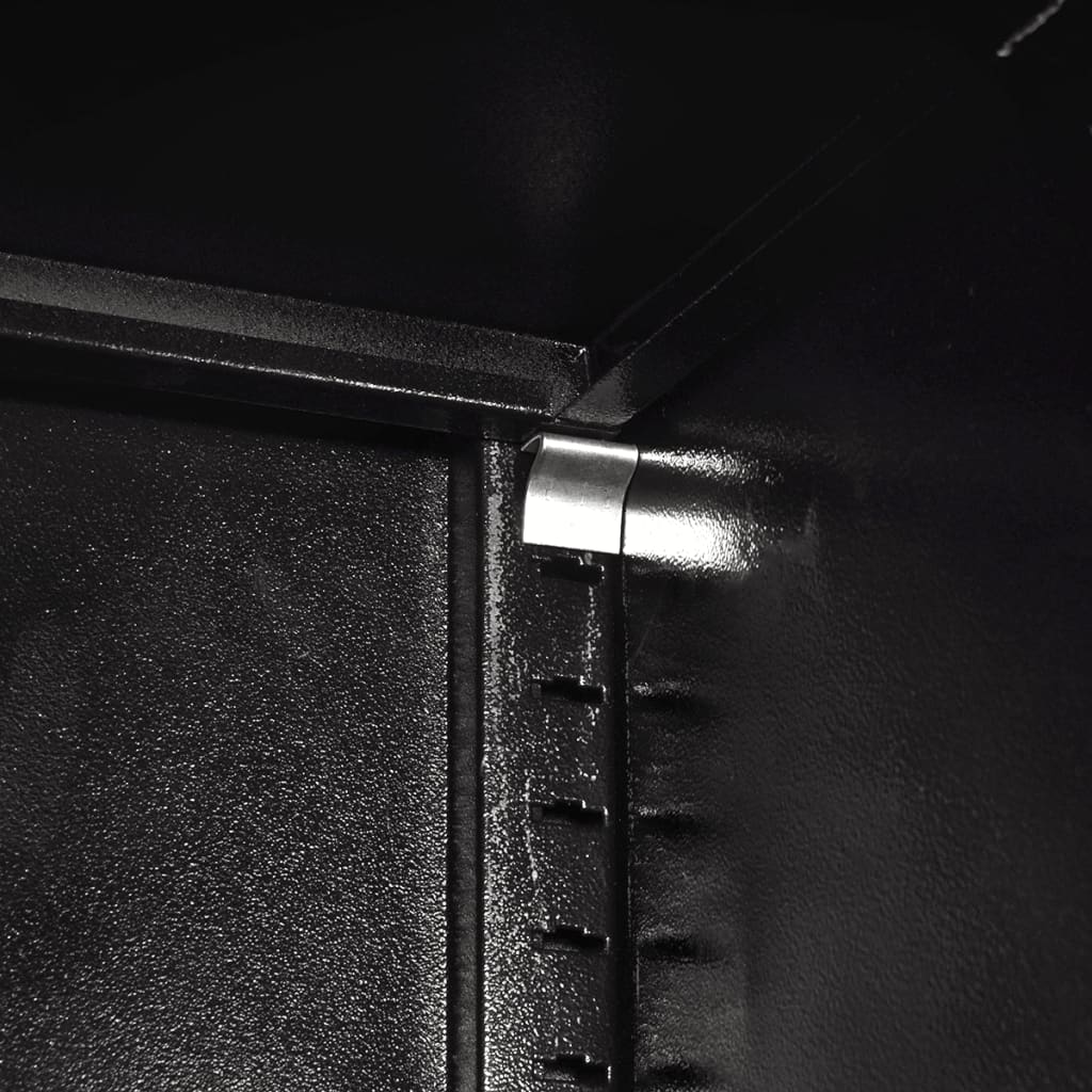 Dulap scule cu 2 uși, oțel, 90 x 40 x 180 cm, negru și roșu - Lando